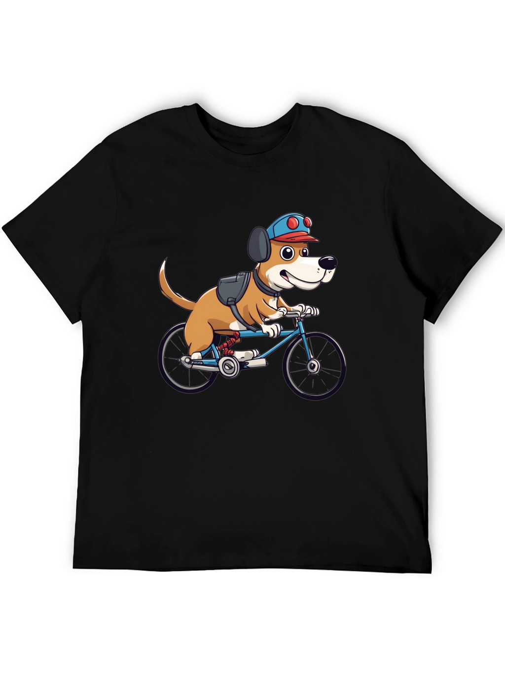 Dog on Bike Graphic Tee - Fun & Stylish