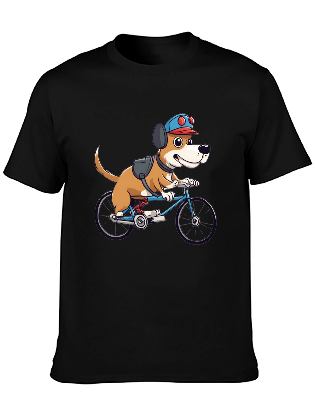 Dog on Bike Graphic Tee - Fun & Stylish