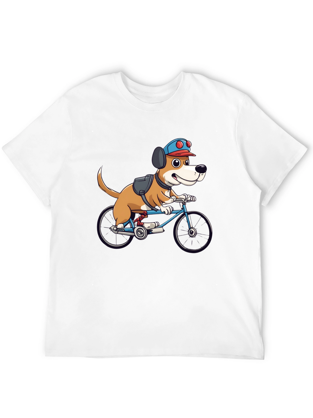 Dog on Bike Graphic Tee - Fun & Stylish