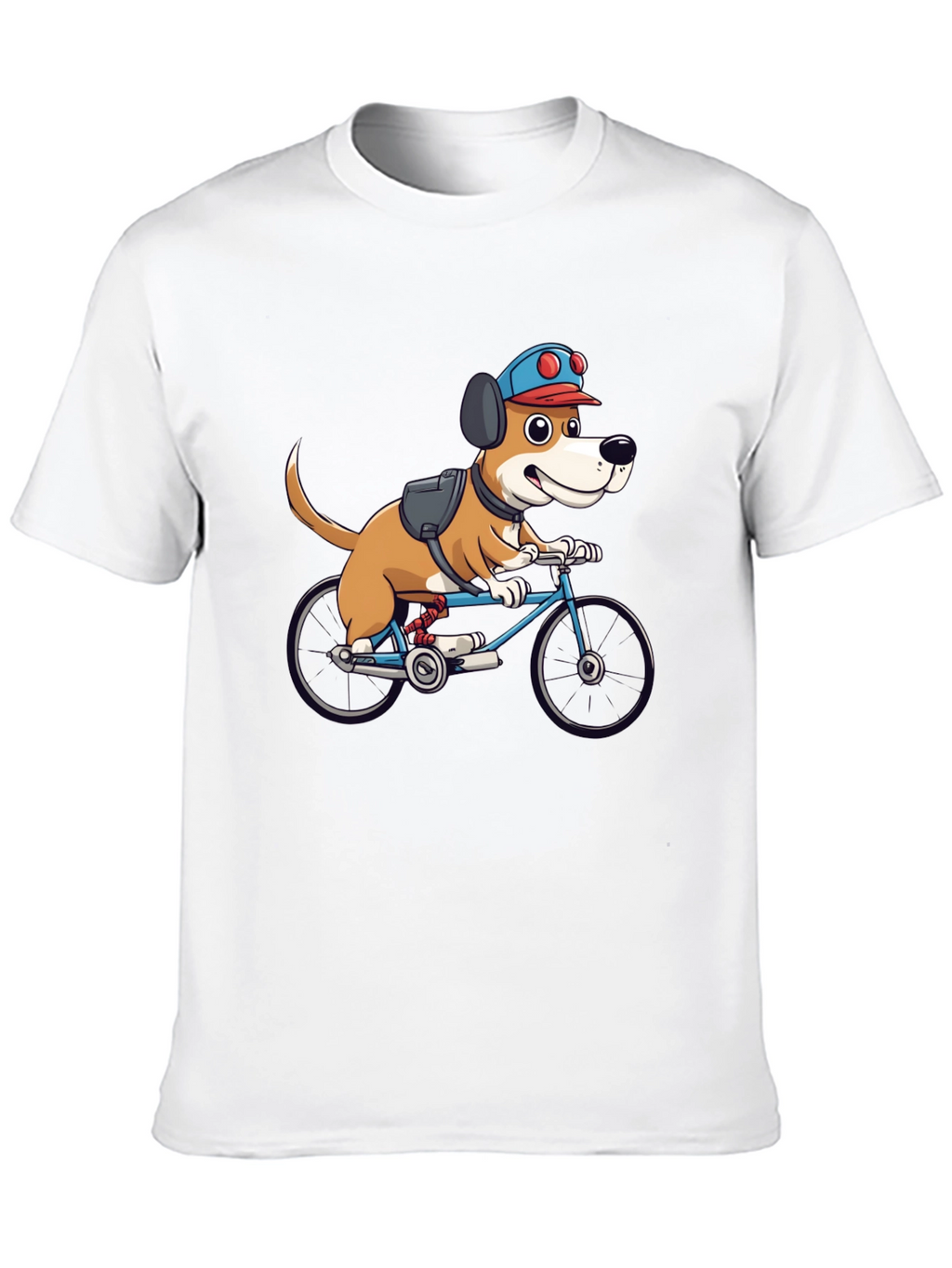 Dog on Bike Graphic Tee - Fun & Stylish
