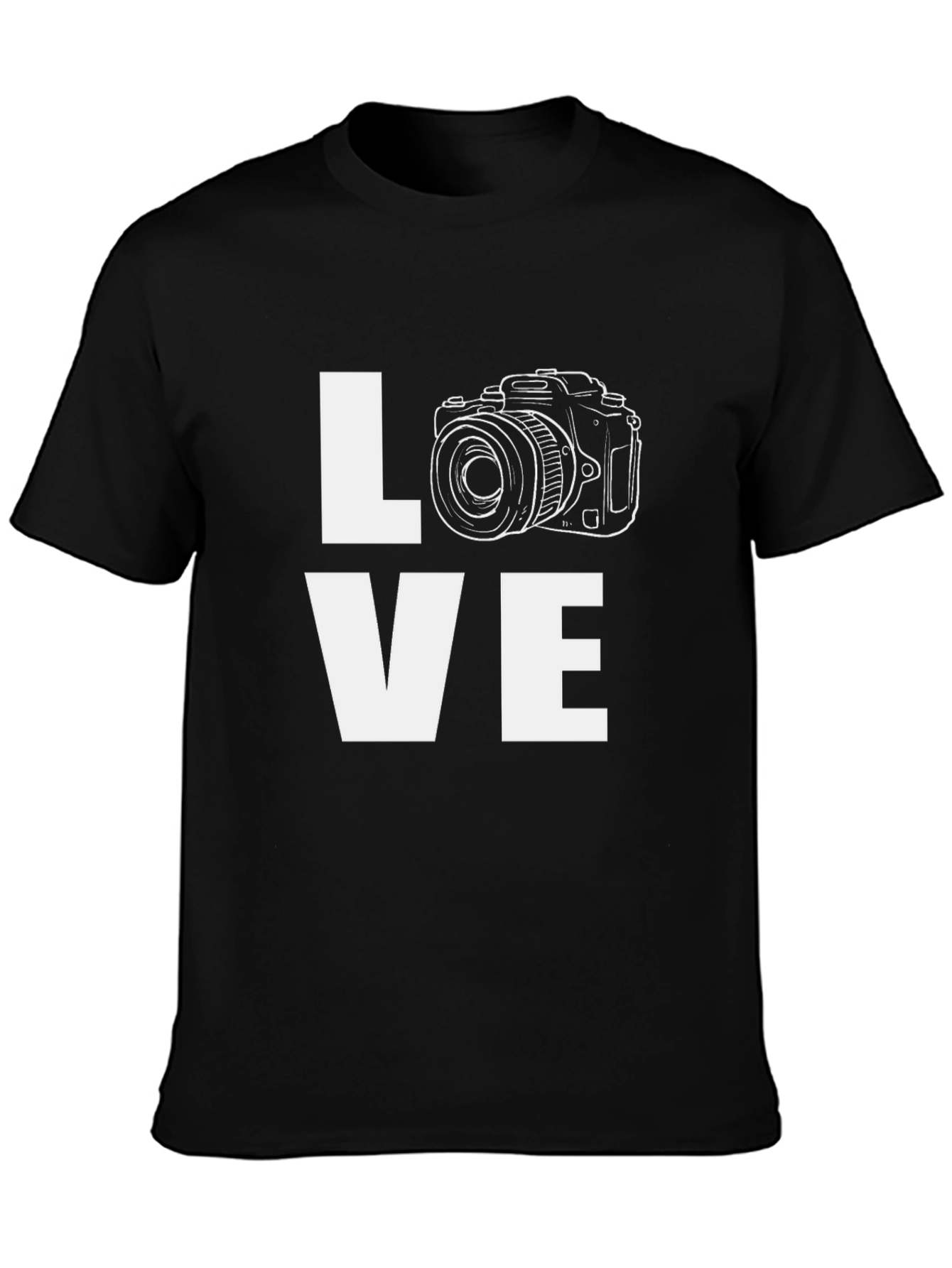 Love Photography Graphic Tee - Black Cotton Shirt