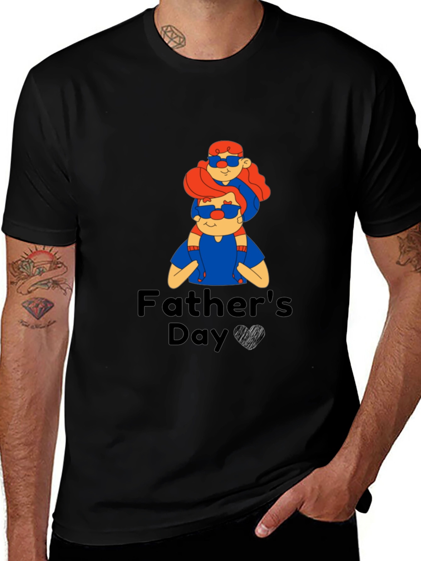Fathers Day Graphic Tee - Cool Dad & Daughter Design