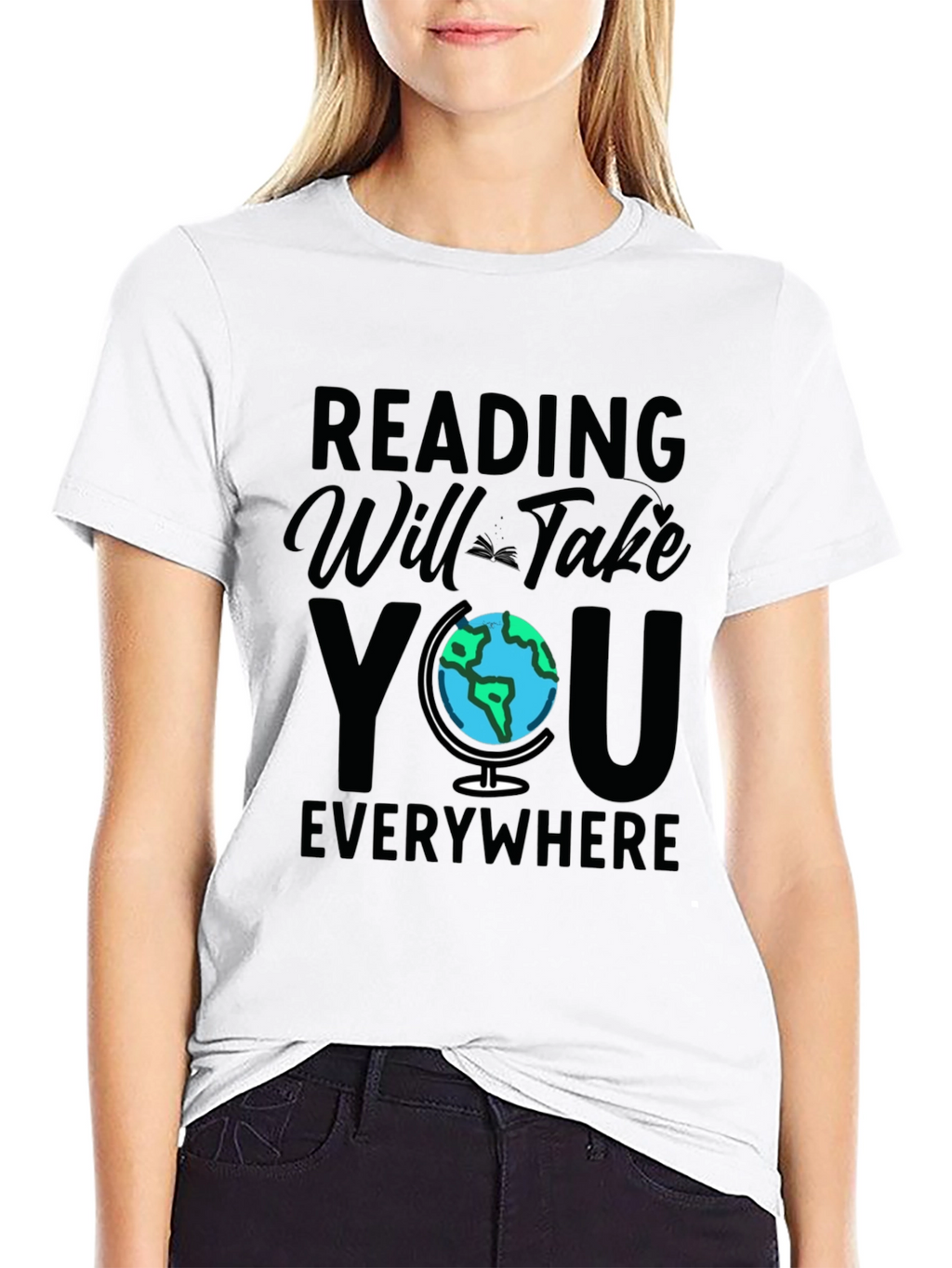 Reading Will Take You Everywhere Black T-Shirt