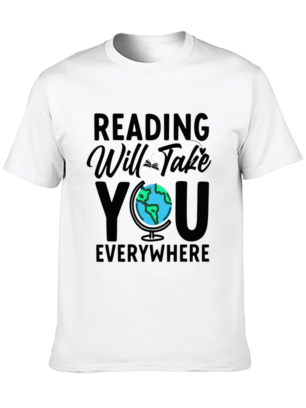 Reading Will Take You Everywhere Black T-Shirt