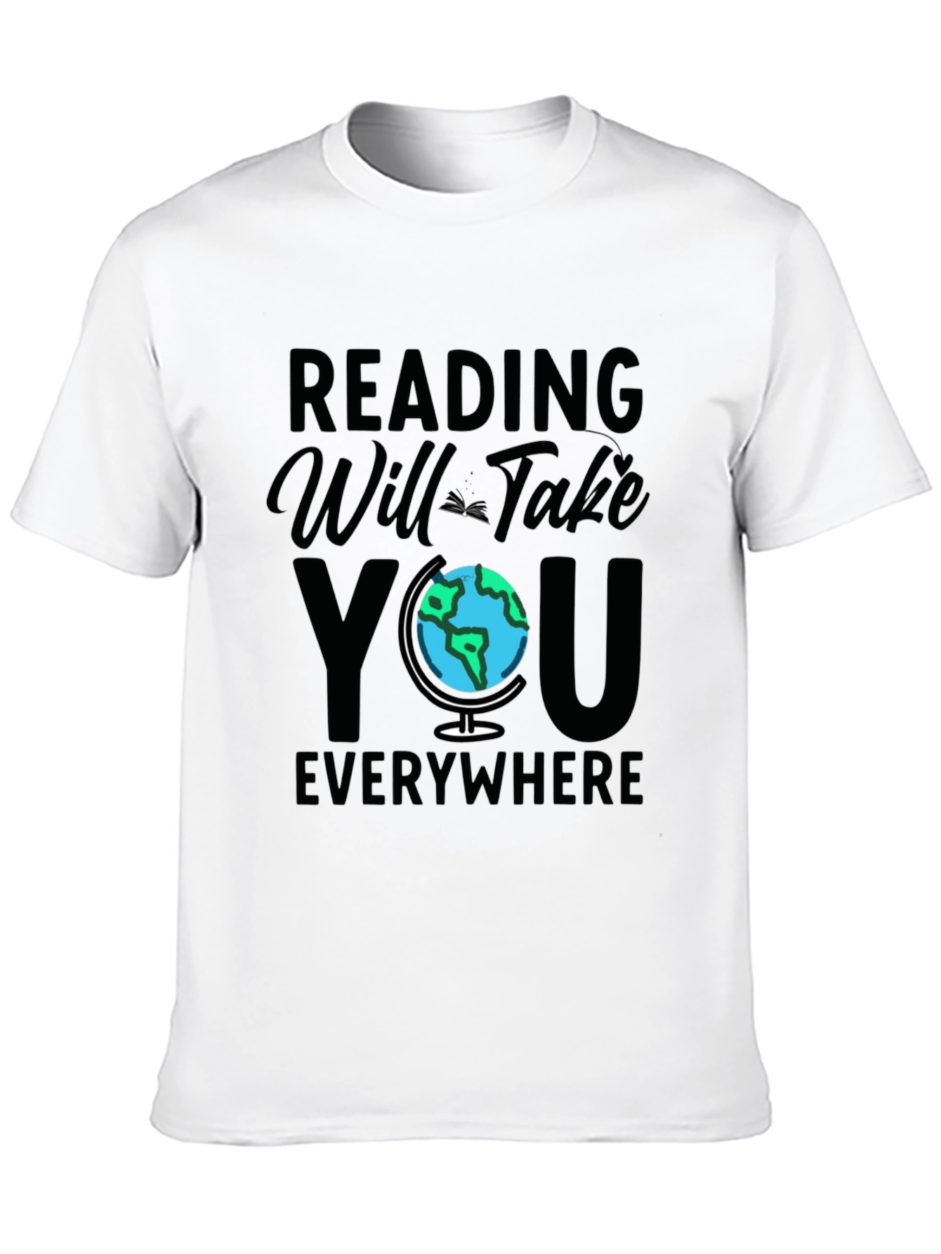 Reading Will Take You Everywhere Black T-Shirt
