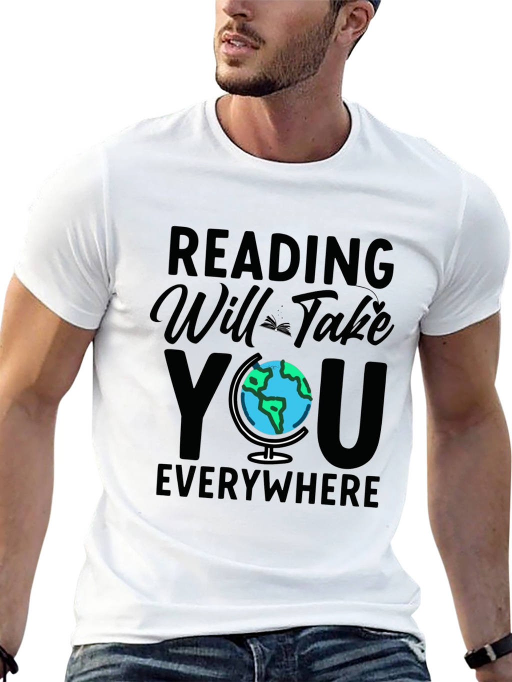 Reading Will Take You Everywhere Black T-Shirt