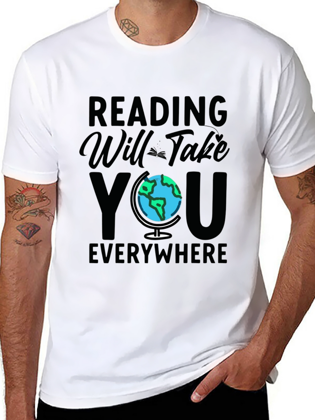 Reading Will Take You Everywhere Black T-Shirt