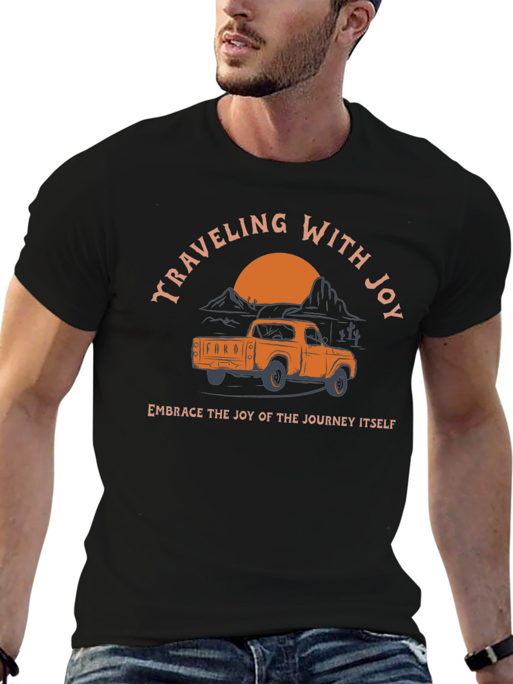 Traveling With Joy Ford Truck Graphic Tee