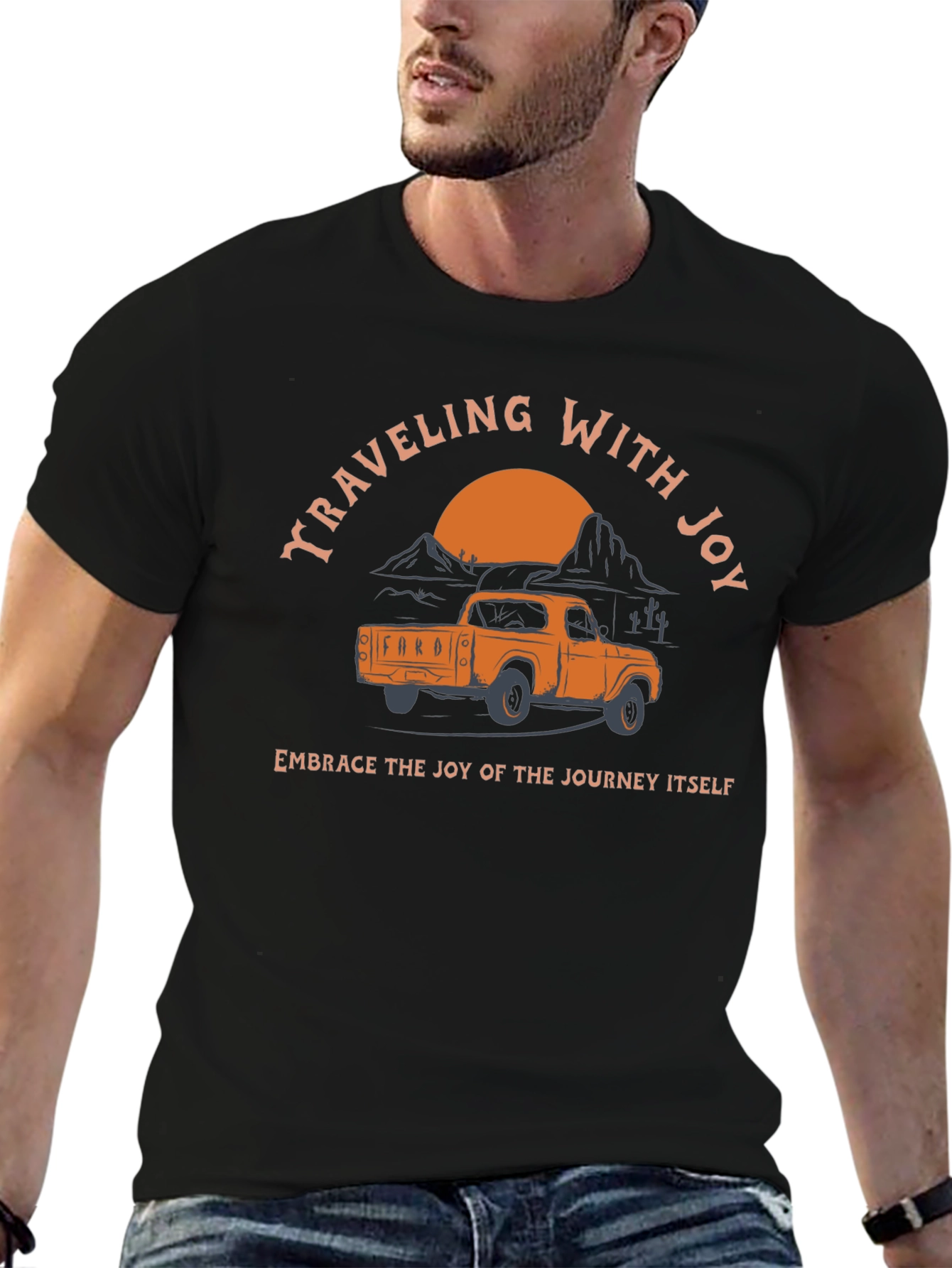 Traveling With Joy Ford Truck Graphic Tee