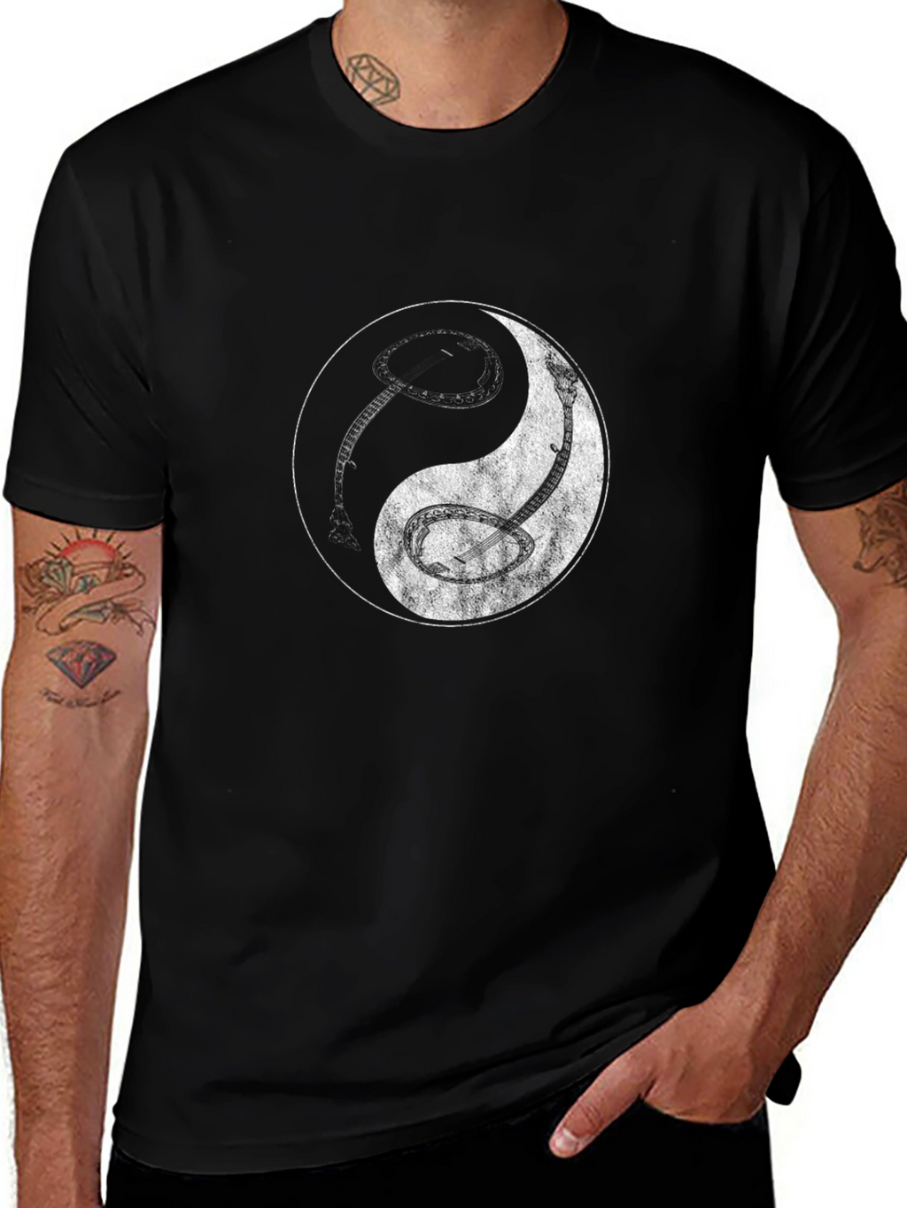 Yin Yang Banjo & Snake Graphic Tee