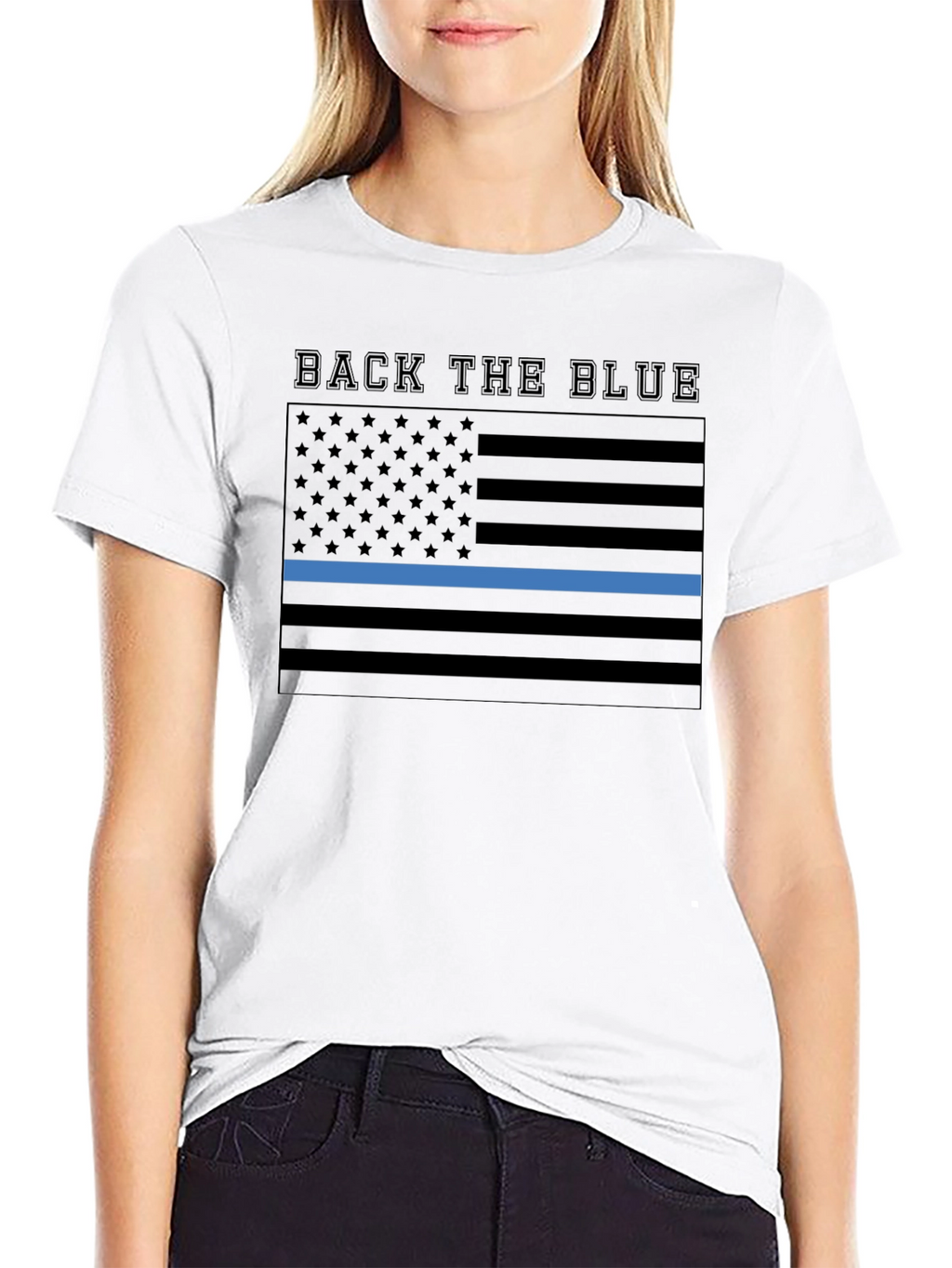 Back the Blue American Flag T-Shirt