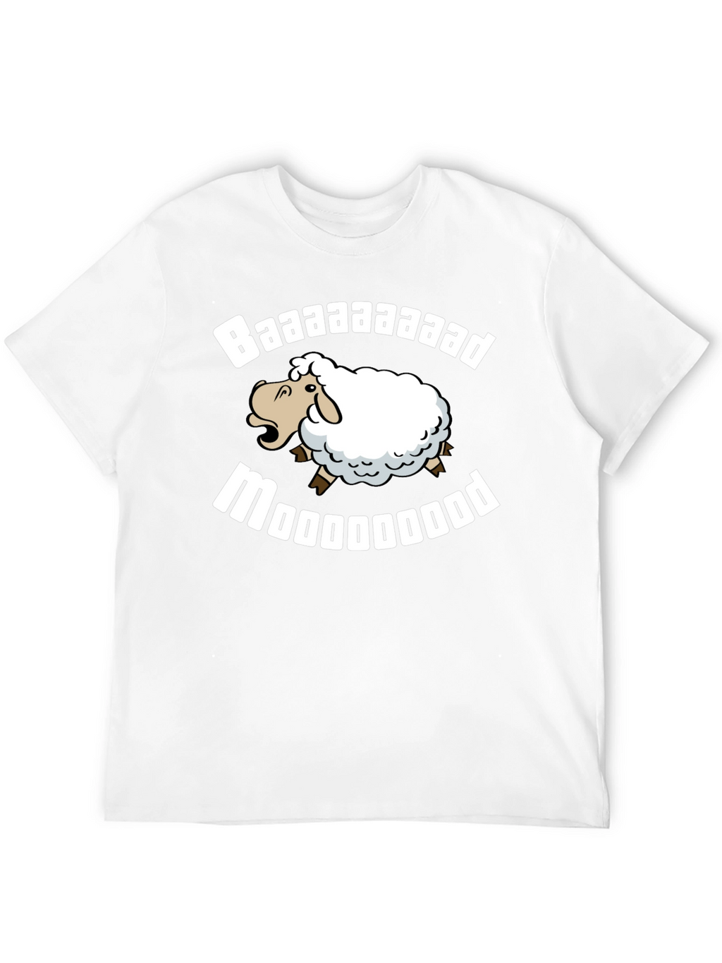 Funny Baaaaad Moooooood Sheep Black T-Shirt