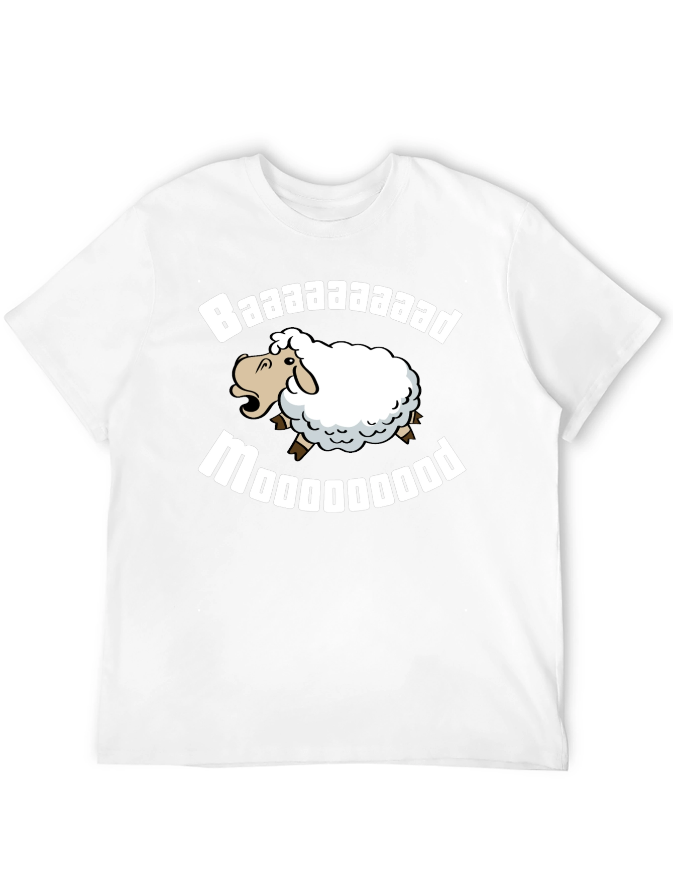 Funny Baaaaad Moooooood Sheep Black T-Shirt