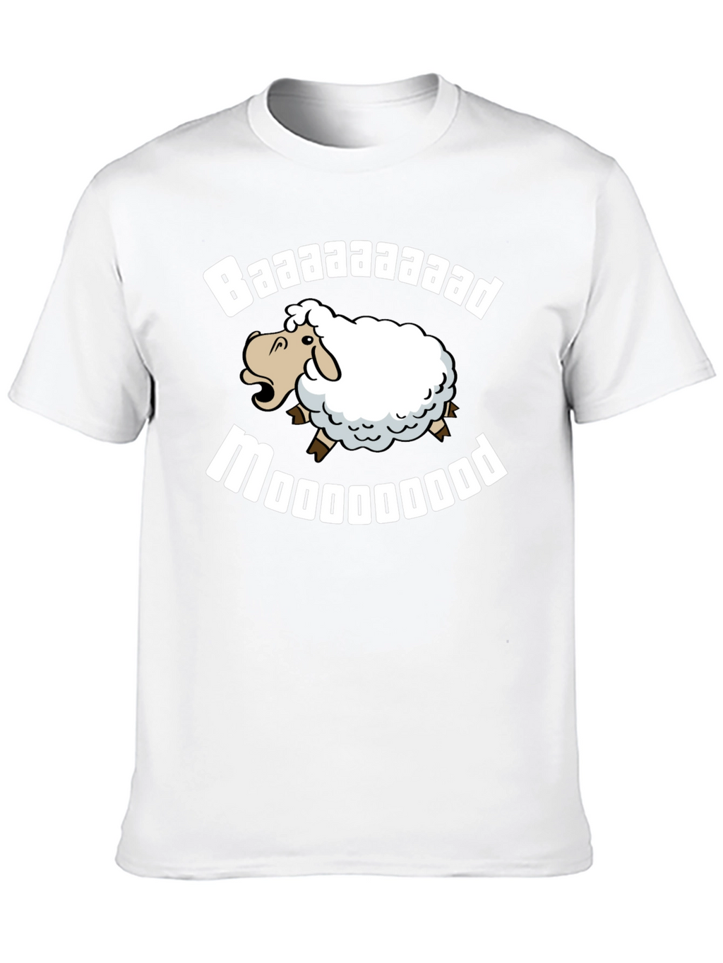 Funny Baaaaad Moooooood Sheep Black T-Shirt