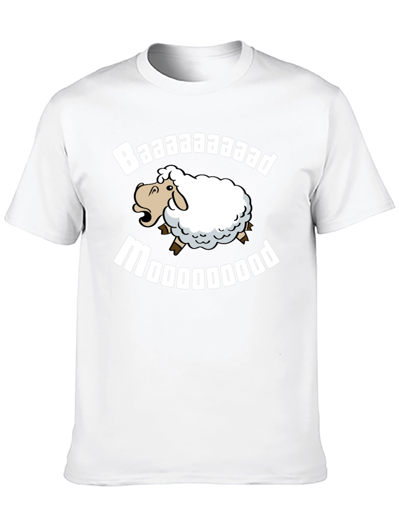 Funny Baaaaad Moooooood Sheep Black T-Shirt