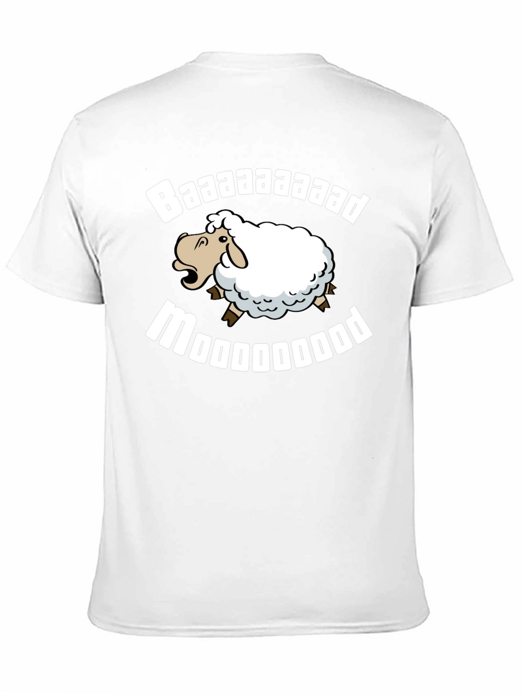 Funny Baaaaad Moooooood Sheep Black T-Shirt