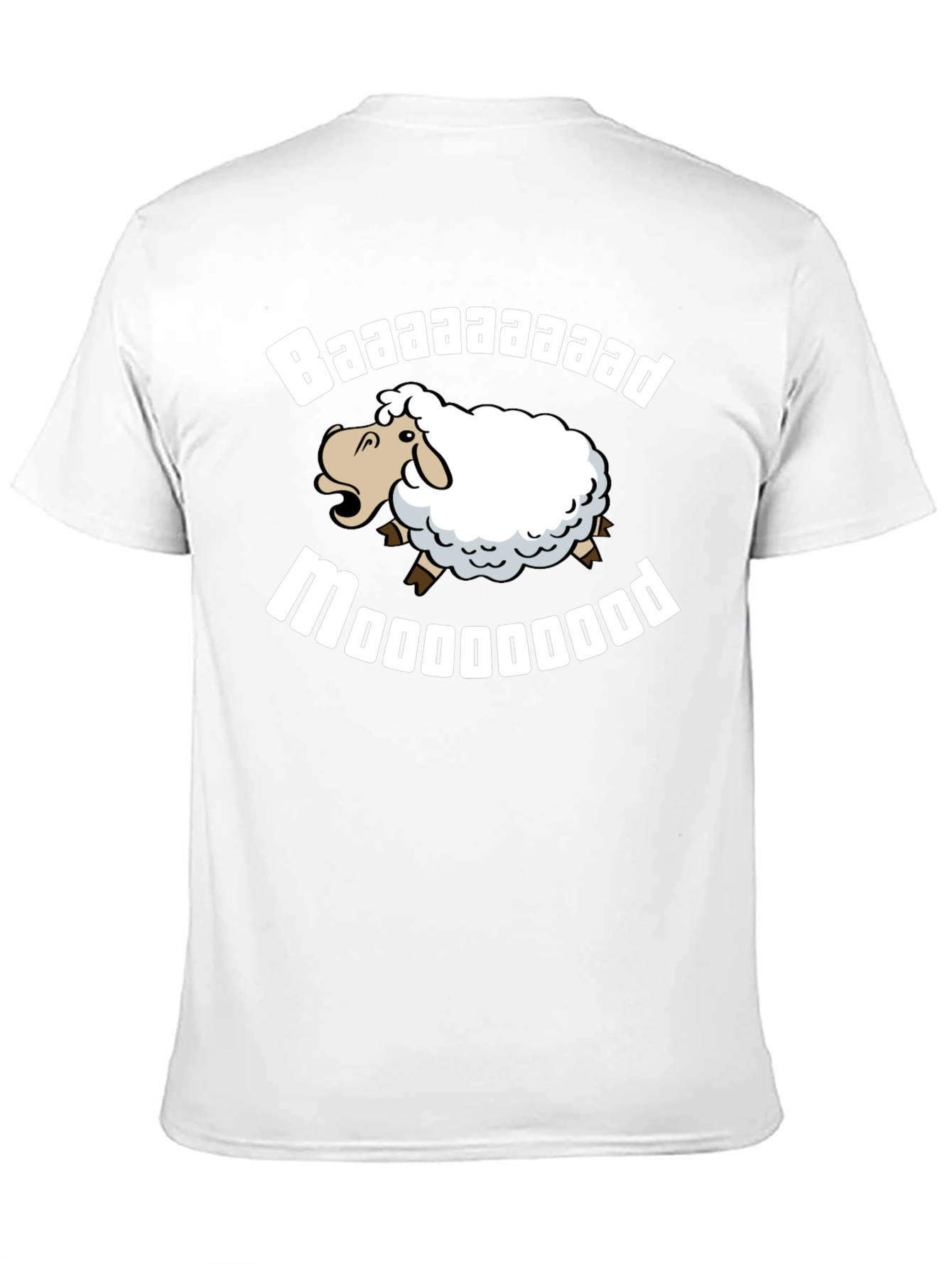 Funny Baaaaad Moooooood Sheep Black T-Shirt
