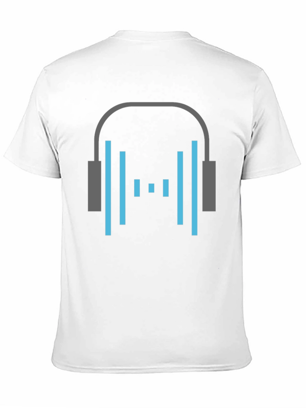Headphone Graphic Tee - Stylish Black Cotton T-Shirt