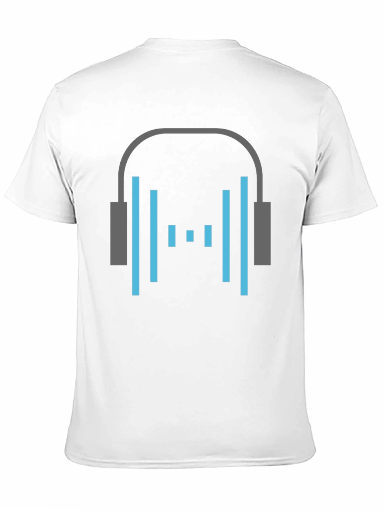 Headphone Graphic Tee - Stylish Black Cotton T-Shirt