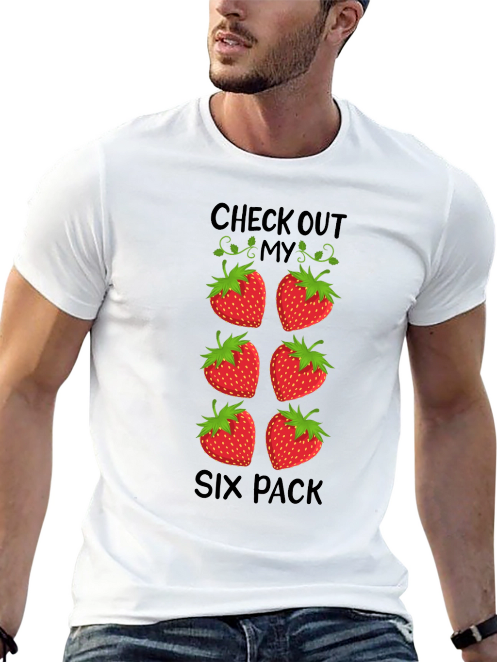 Funny Strawberry Six Pack T-Shirt