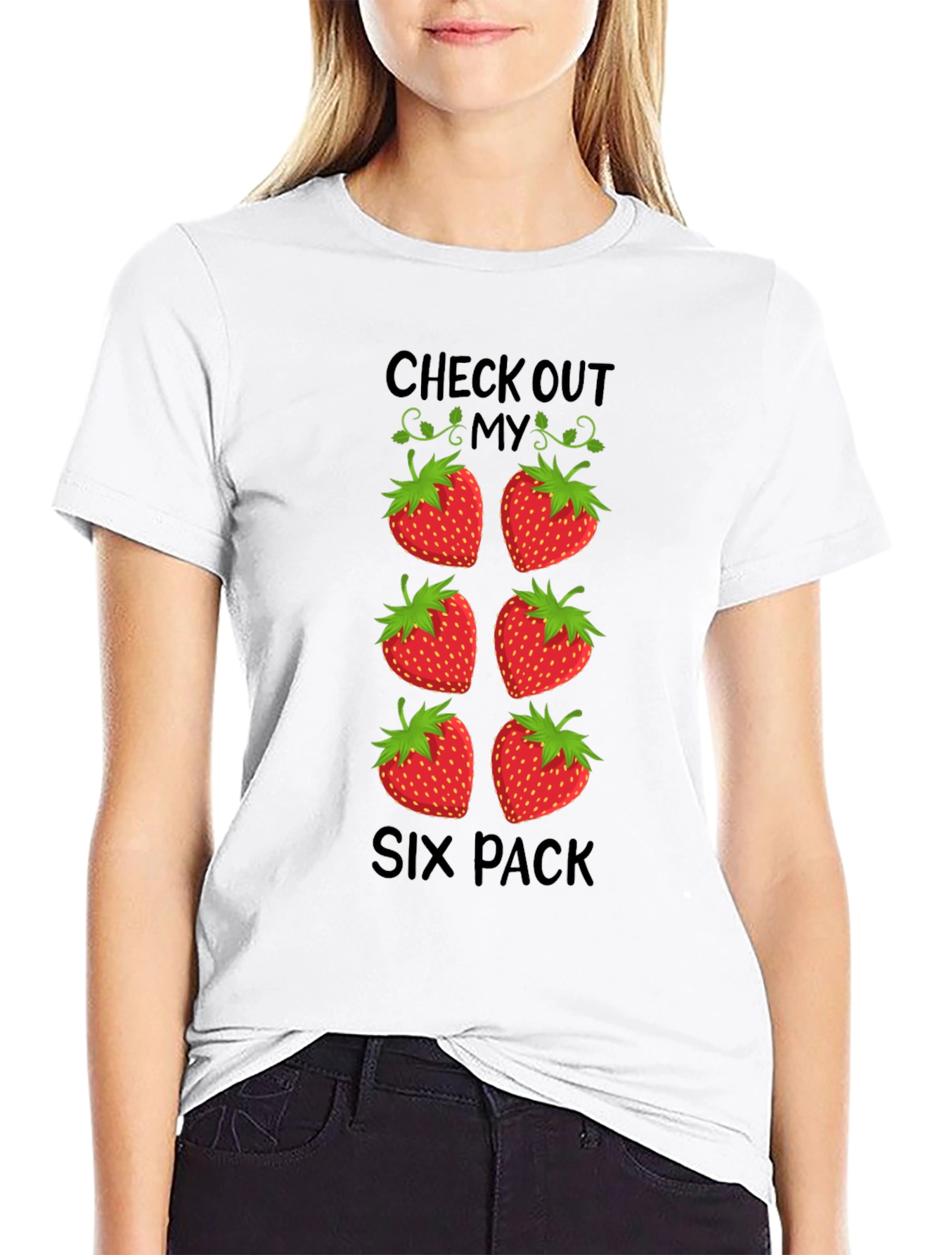Funny Strawberry Six Pack T-Shirt