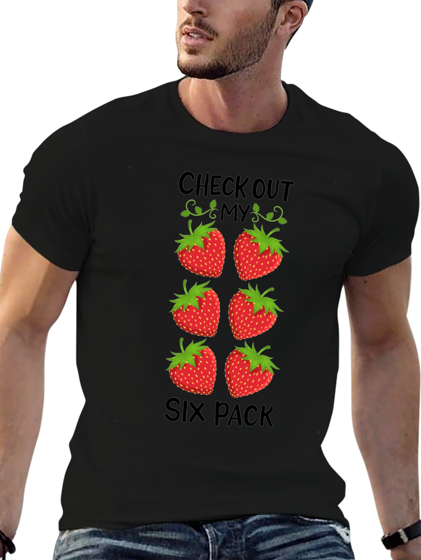 Funny Strawberry Six Pack T-Shirt