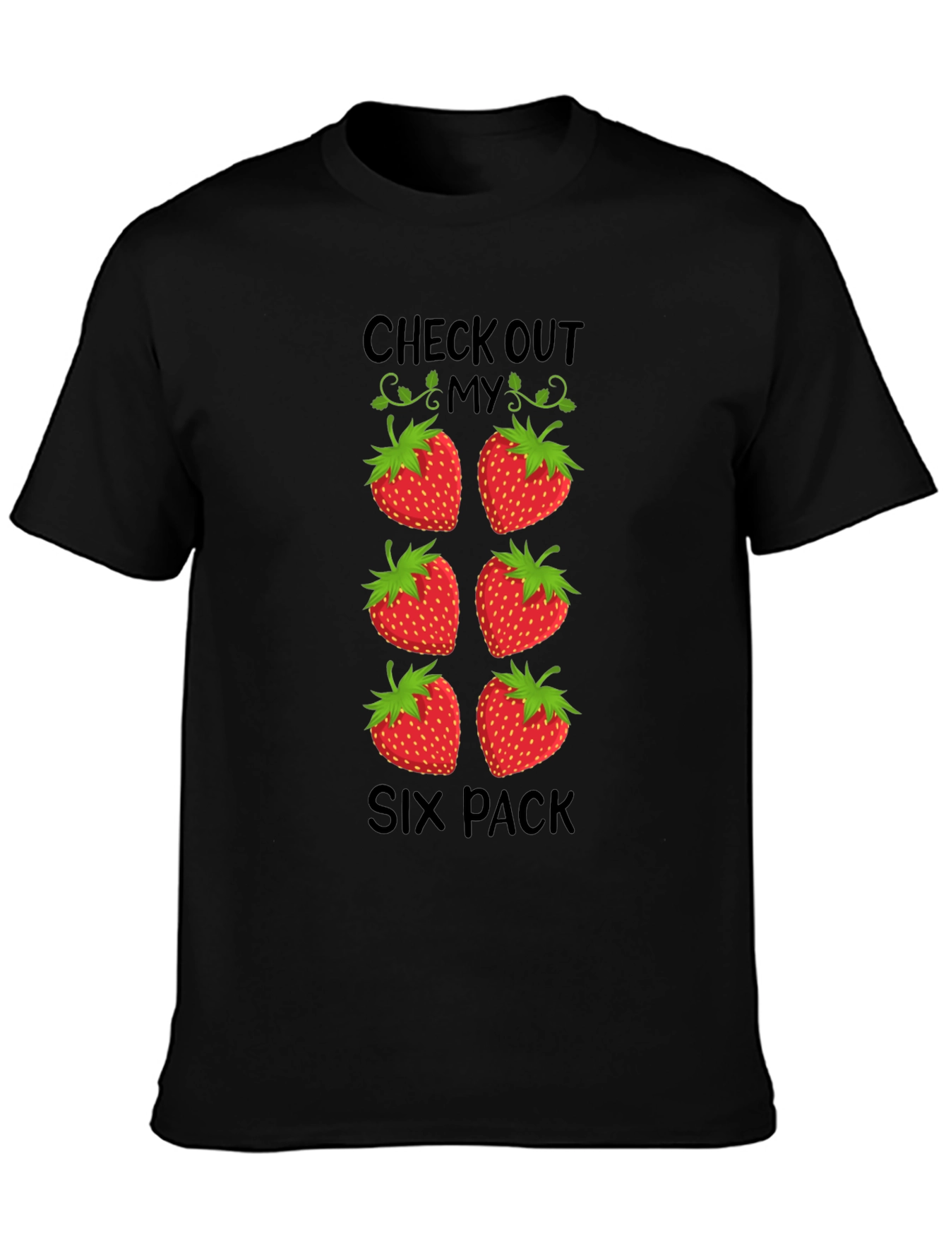 Funny Strawberry Six Pack T-Shirt