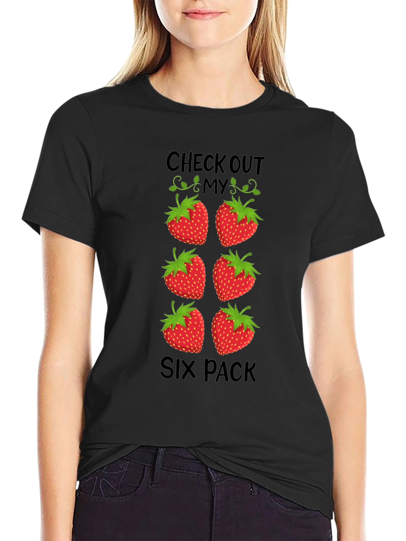 Funny Strawberry Six Pack T-Shirt