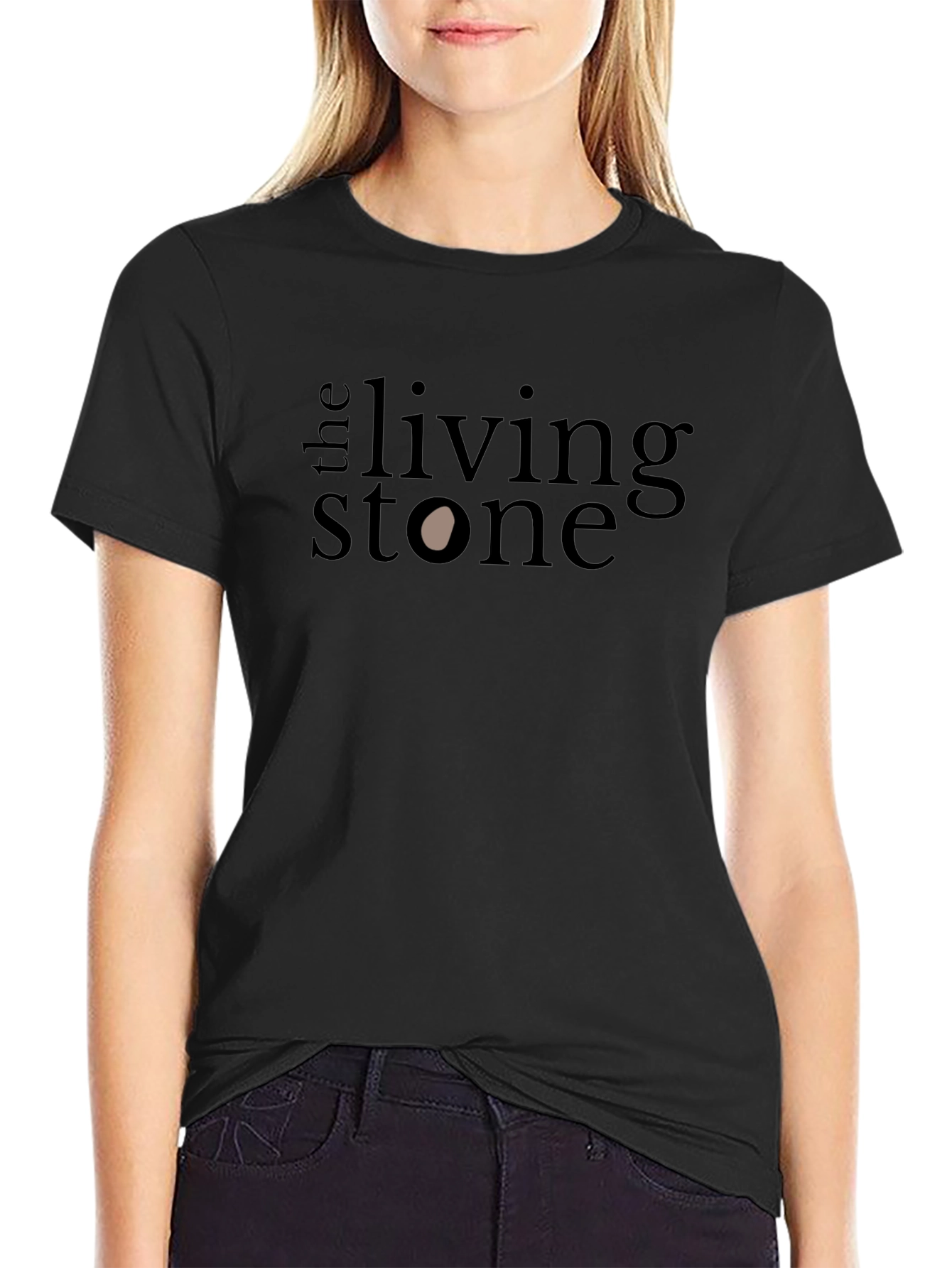 The Living Stone Black Graphic Tee