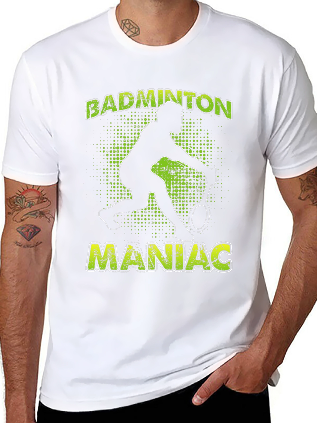 Badminton Maniac Black Graphic Tee