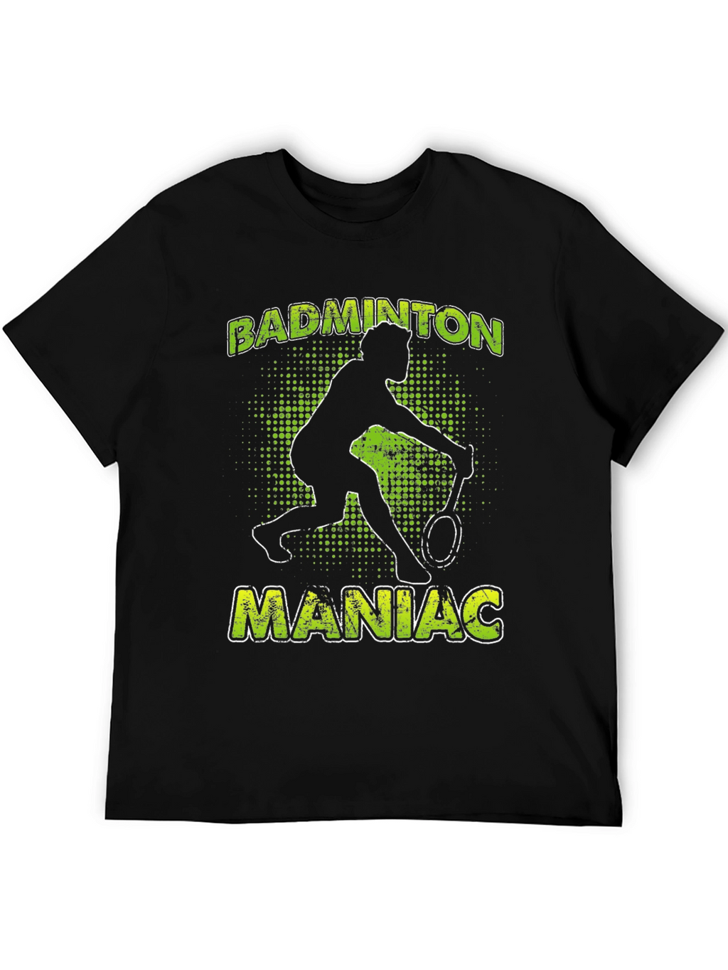 Badminton Maniac Black Graphic Tee