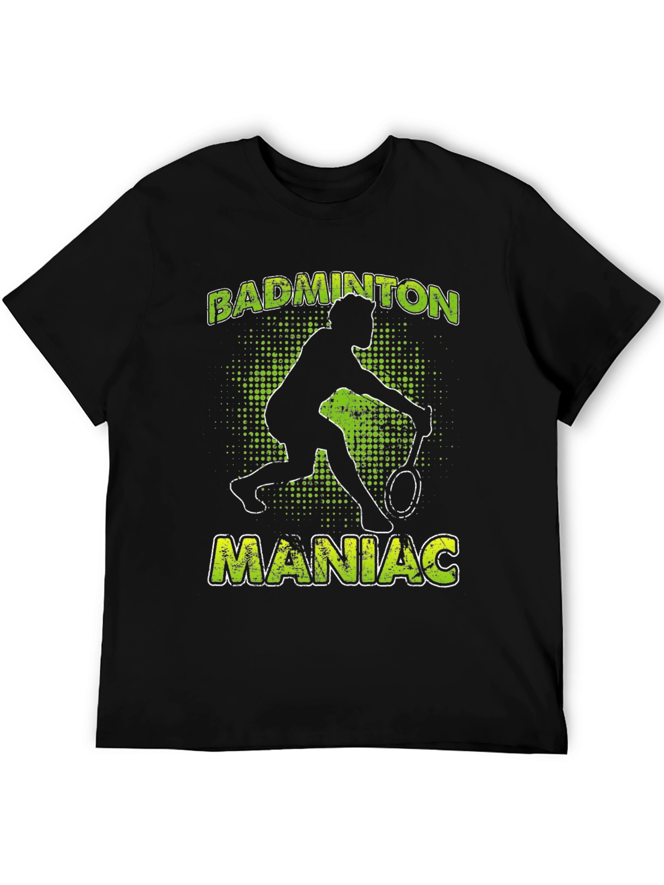 Badminton Maniac Black Graphic Tee