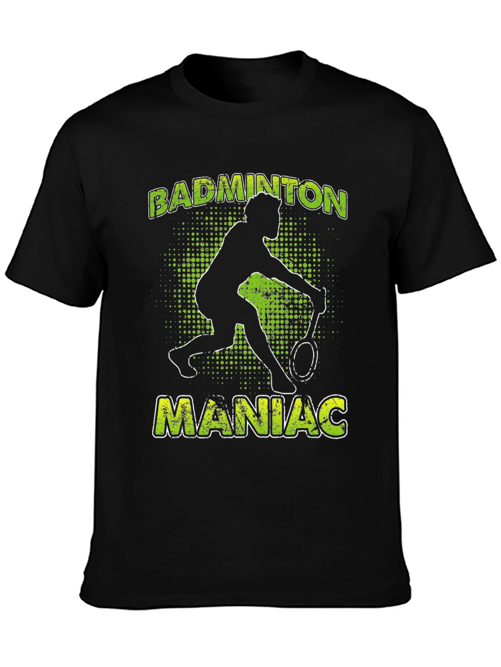 Badminton Maniac Black Graphic Tee