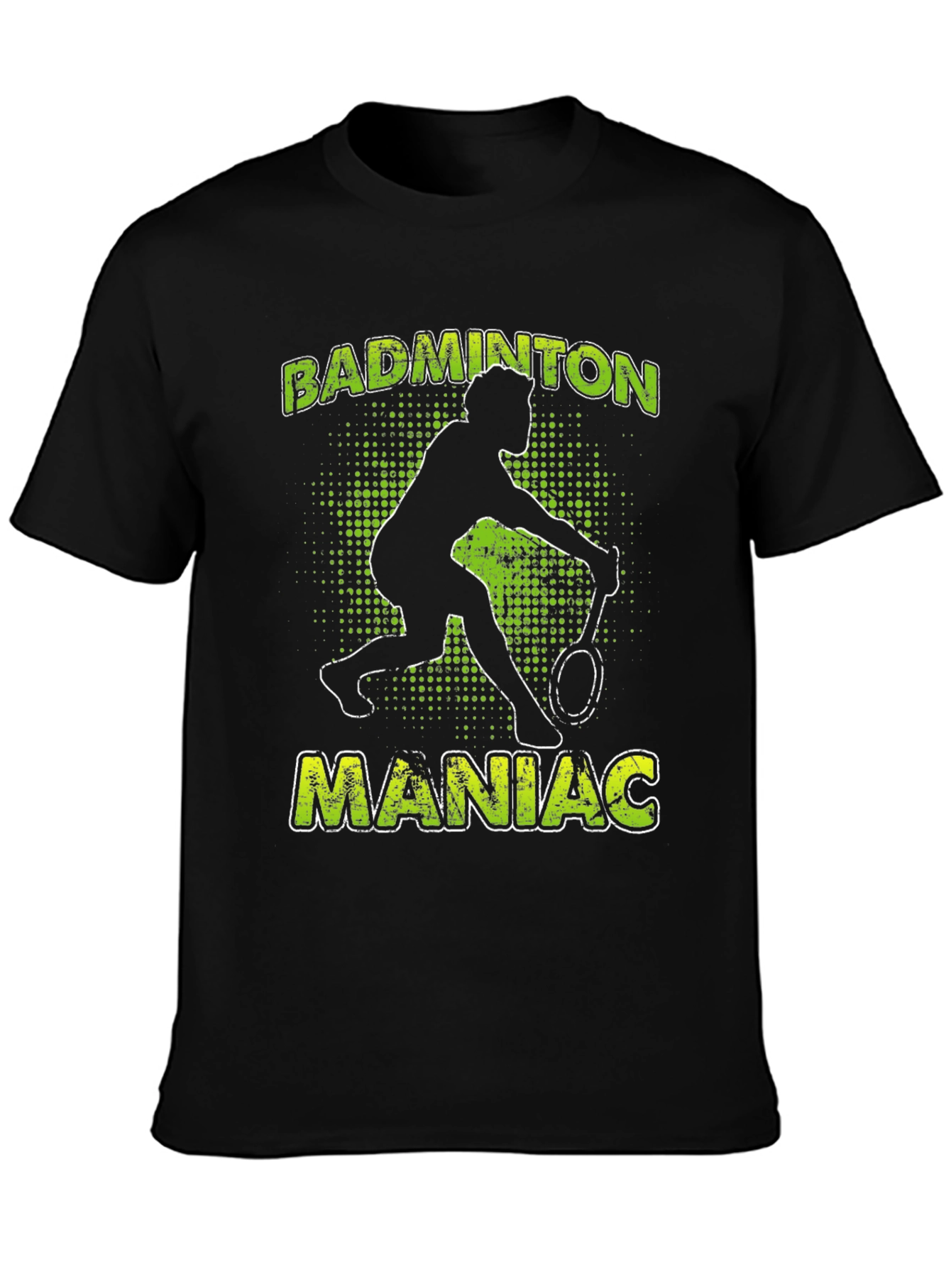 Badminton Maniac Black Graphic Tee