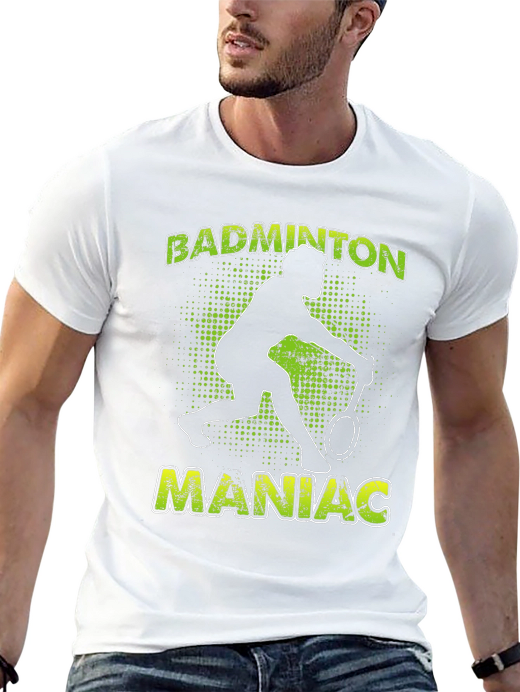 Badminton Maniac Black Graphic Tee