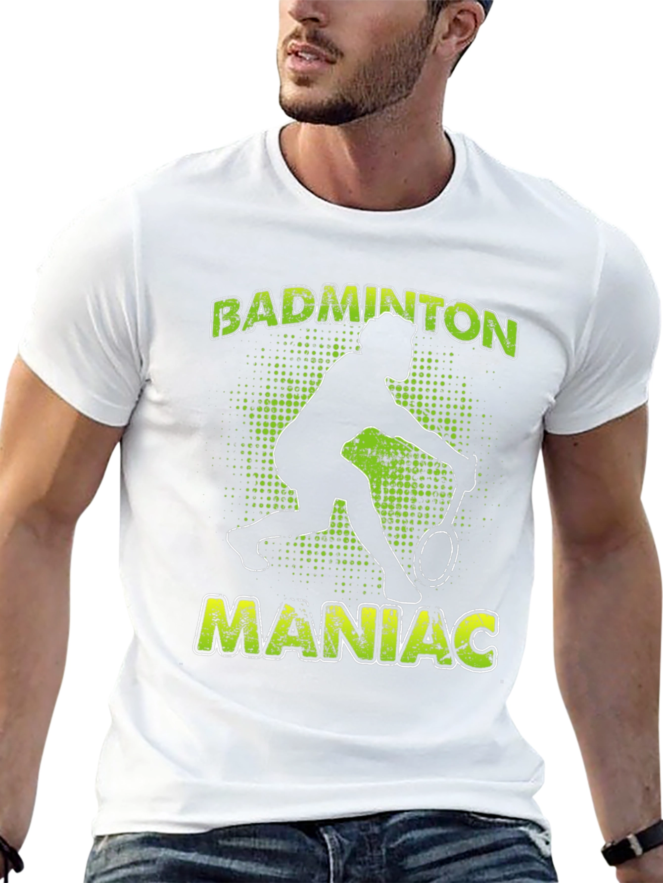 Badminton Maniac Black Graphic Tee
