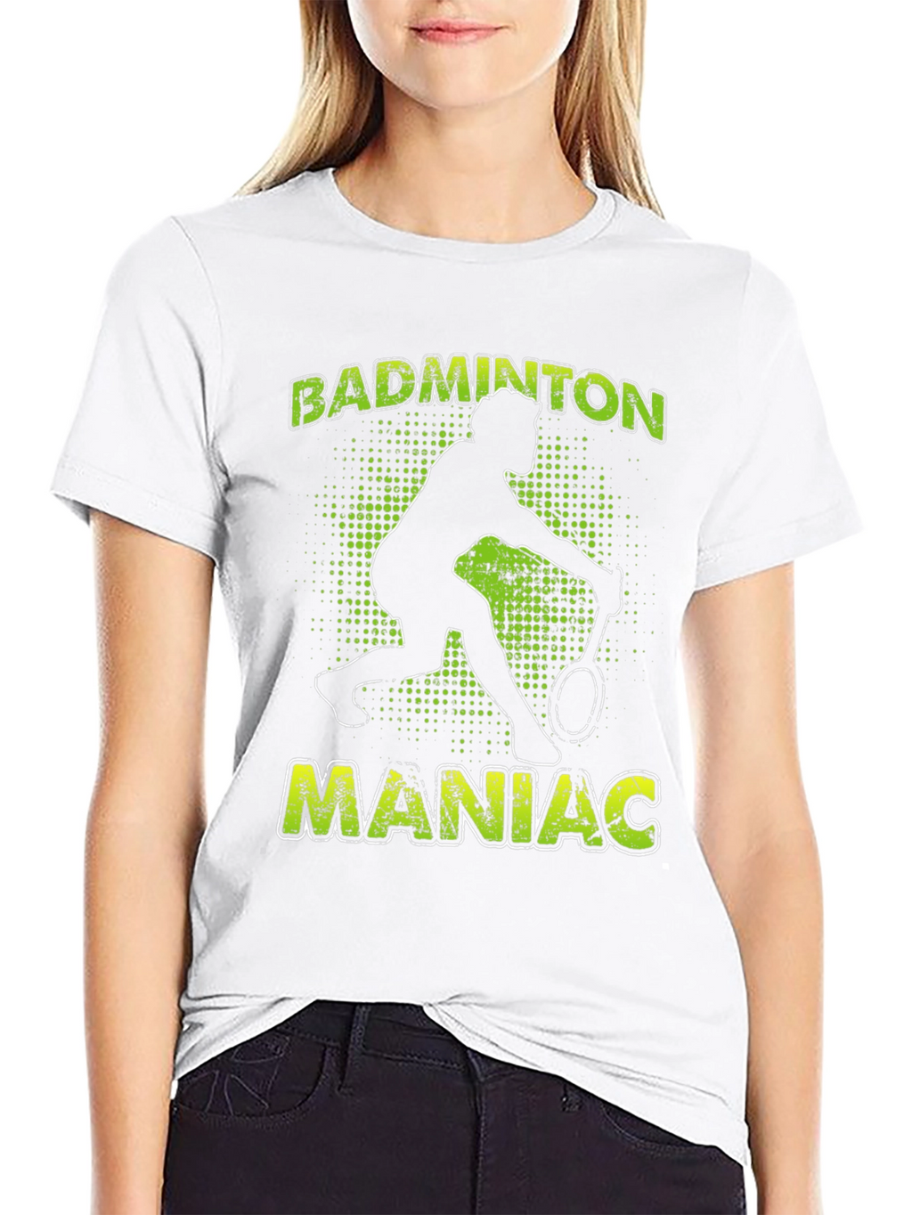 Badminton Maniac Black Graphic Tee