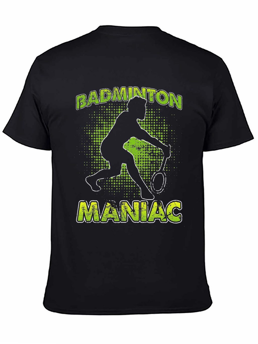 Badminton Maniac Black Graphic Tee