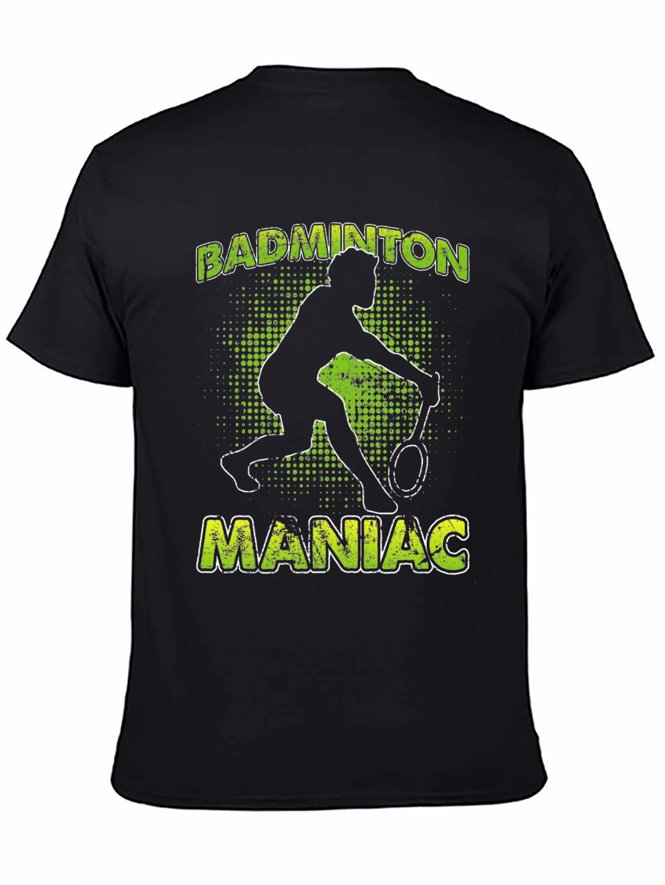 Badminton Maniac Black Graphic Tee