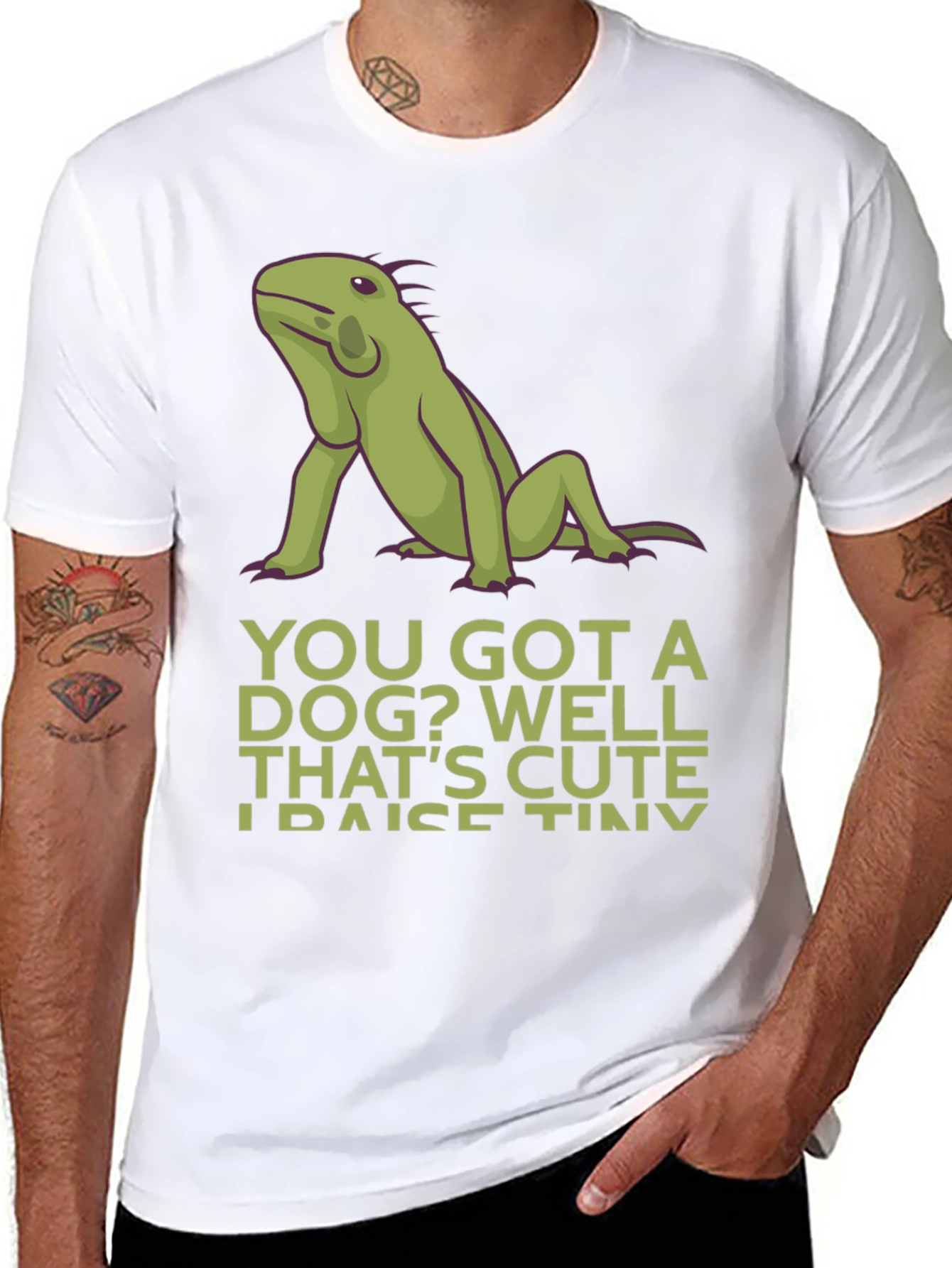 Iguana “Tiny Dinosaurs” T-Shirt – Funny Reptile Lover Graphic Tee