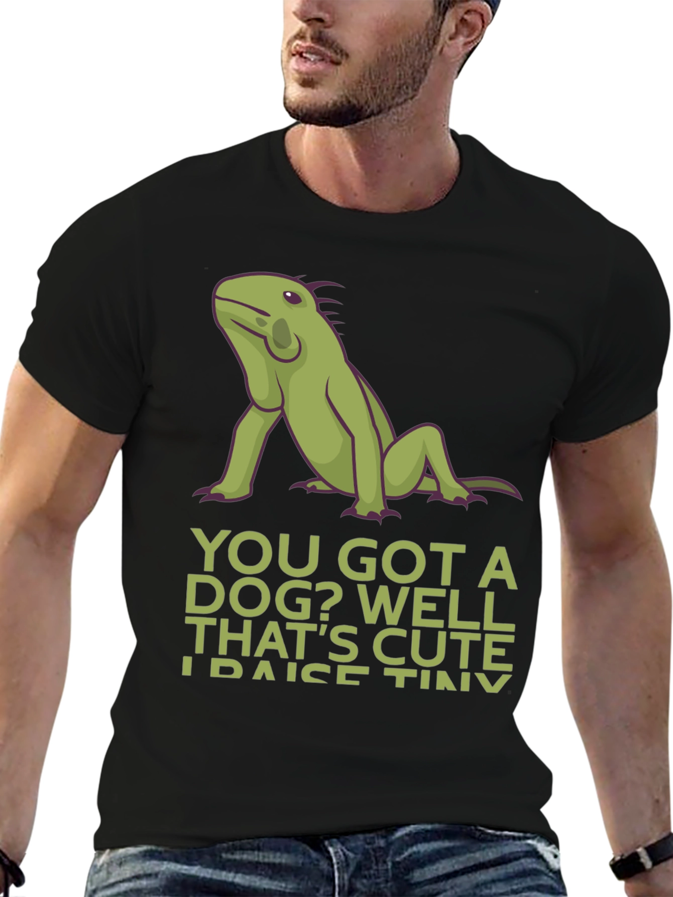 Iguana “Tiny Dinosaurs” T-Shirt – Funny Reptile Lover Graphic Tee