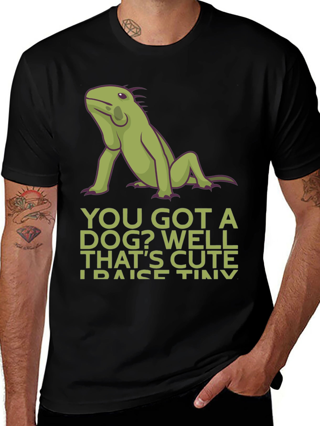 Iguana “Tiny Dinosaurs” T-Shirt – Funny Reptile Lover Graphic Tee