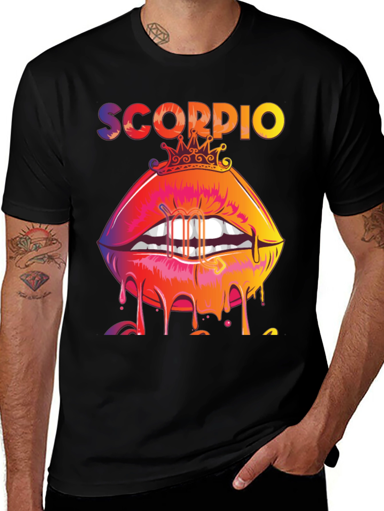 Scorpio Lips Graphic Tee - Zodiac T-Shirt