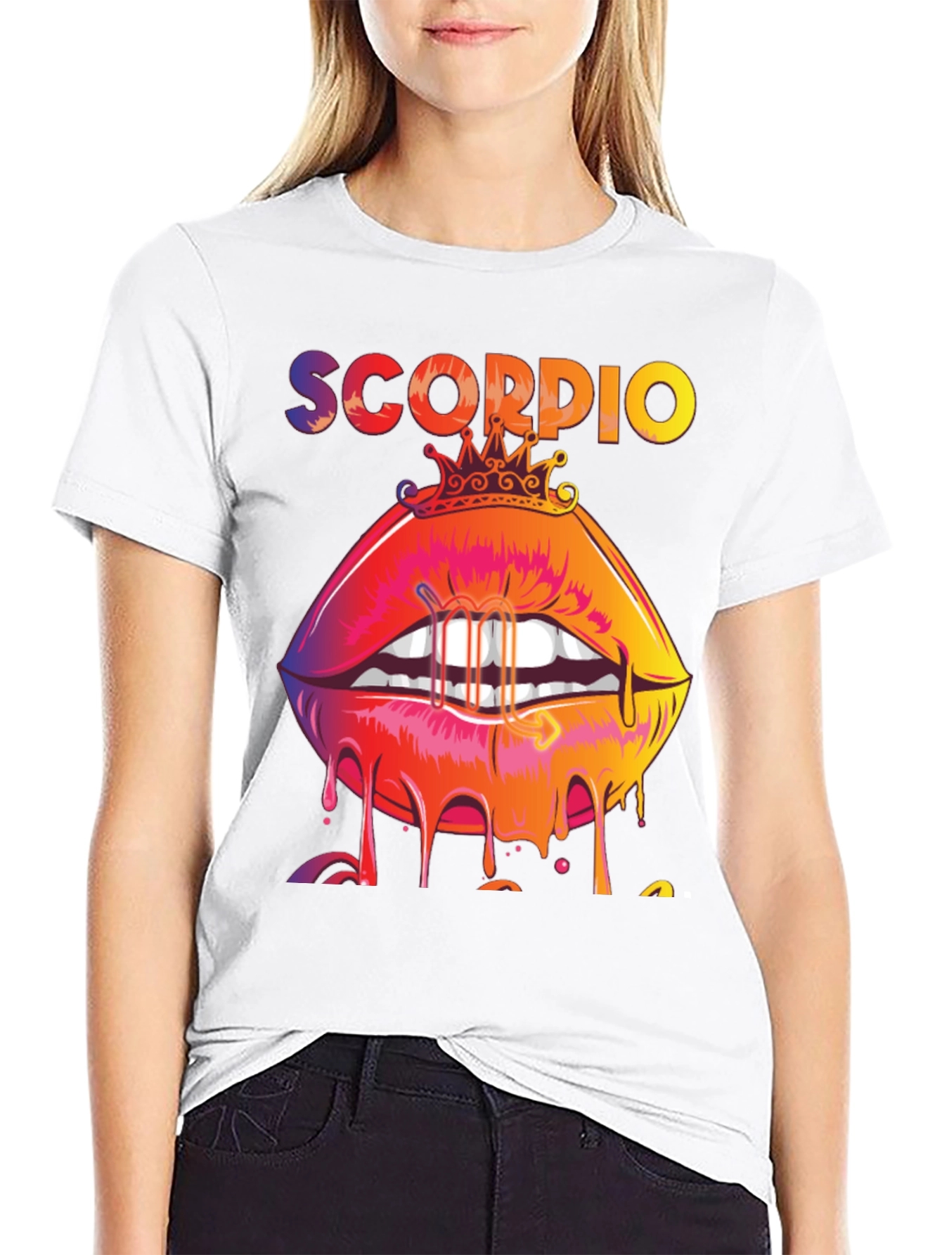 Scorpio Lips Graphic Tee - Zodiac T-Shirt