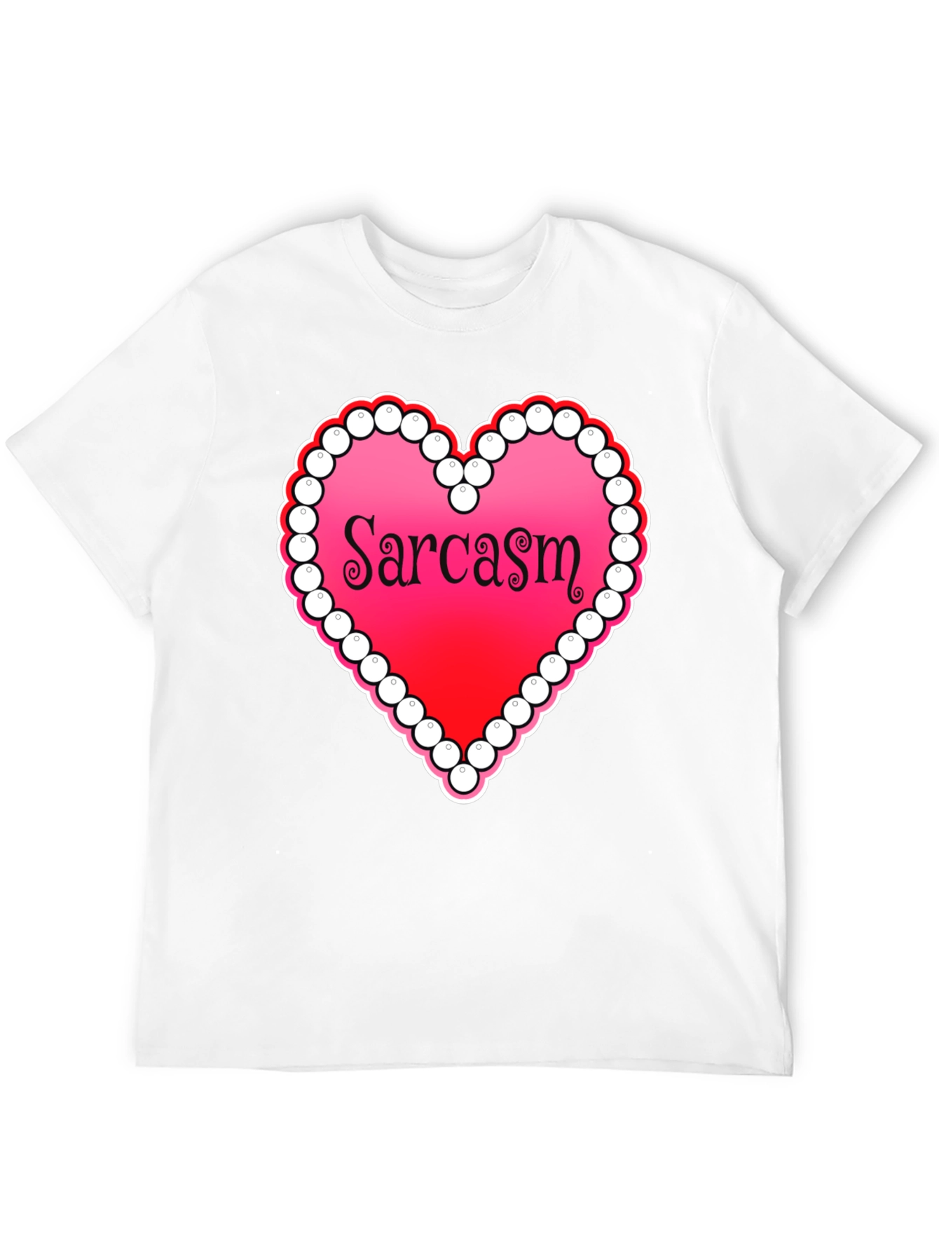 Sarcasm Heart Graphic Tee - Casual Statement Shirt