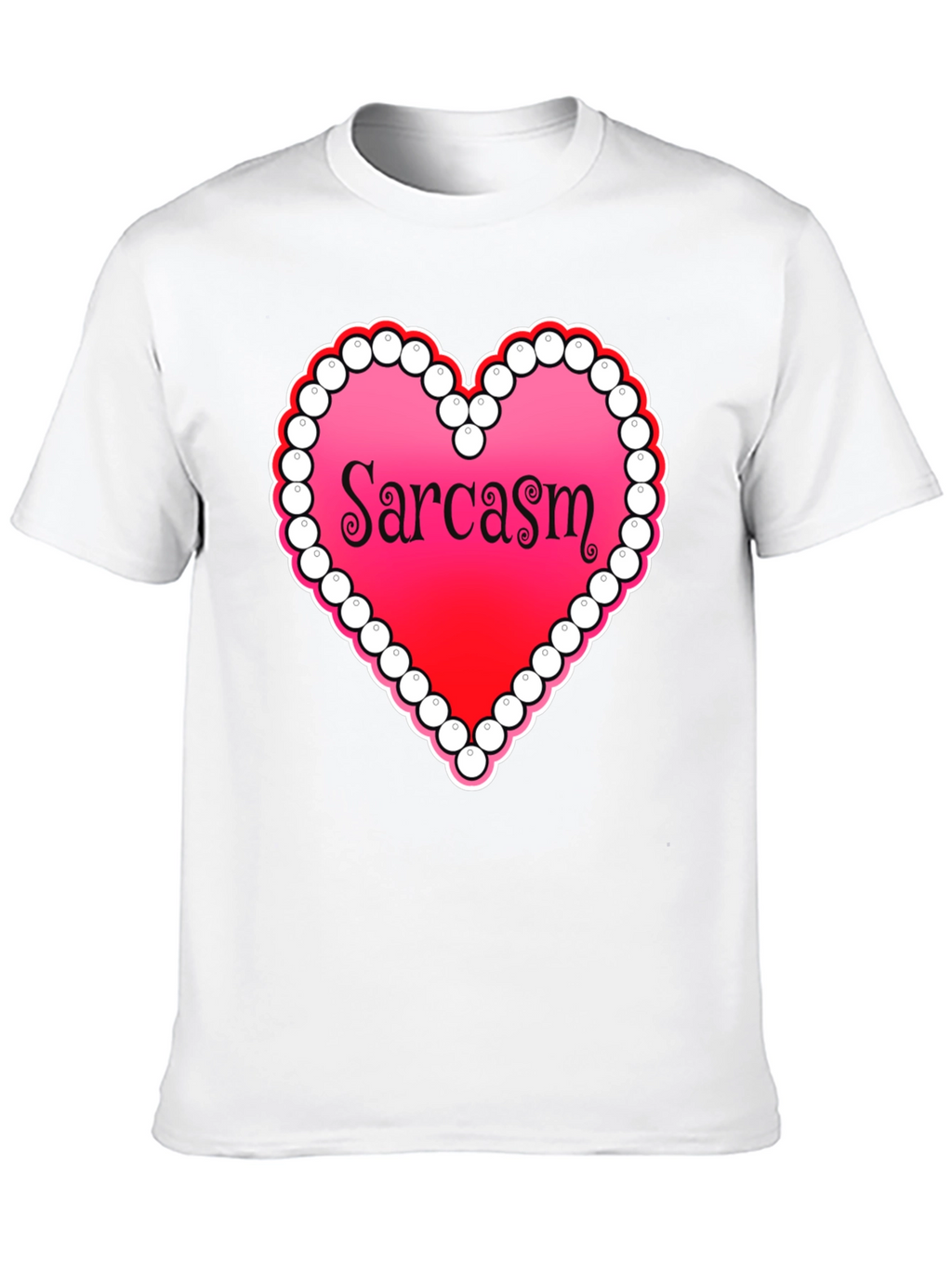 Sarcasm Heart Graphic Tee - Casual Statement Shirt