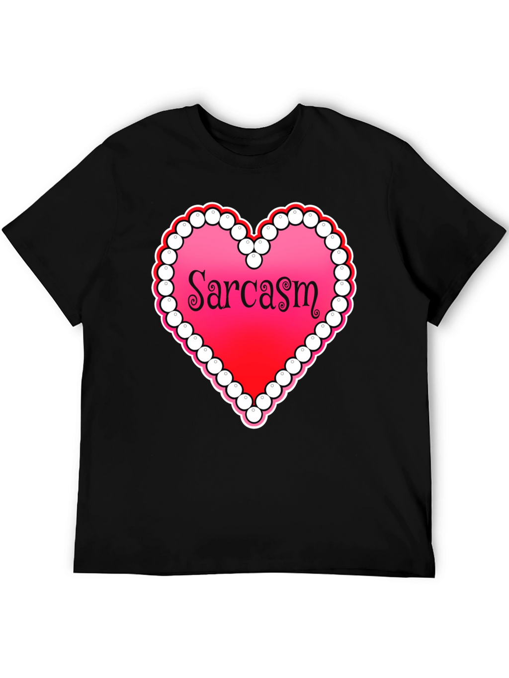 Sarcasm Heart Graphic Tee - Casual Statement Shirt