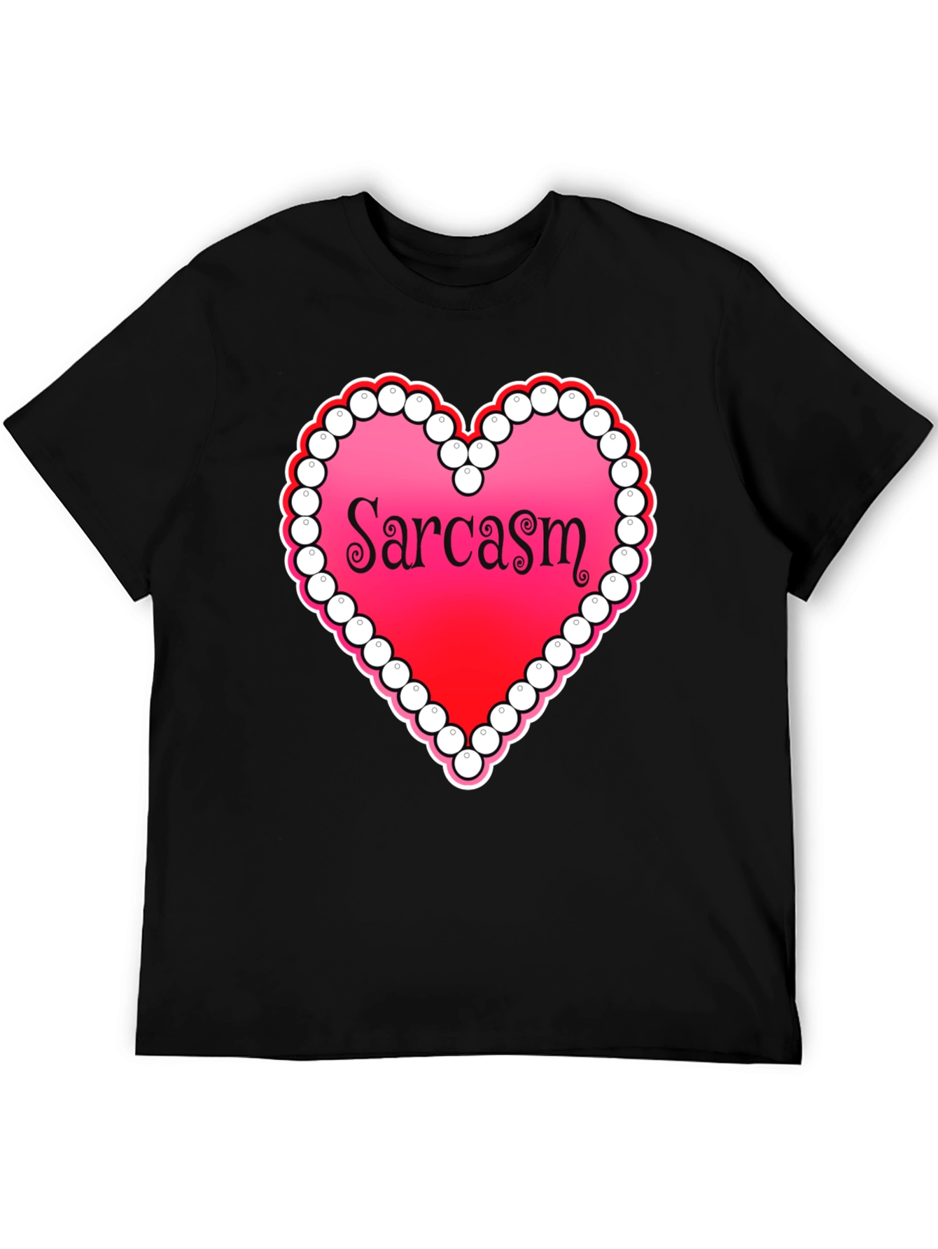 Sarcasm Heart Graphic Tee - Casual Statement Shirt