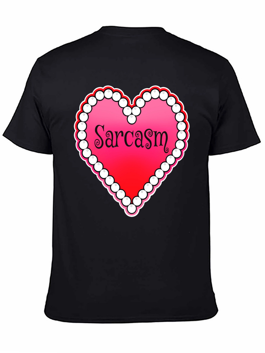 Sarcasm Heart Graphic Tee - Casual Statement Shirt