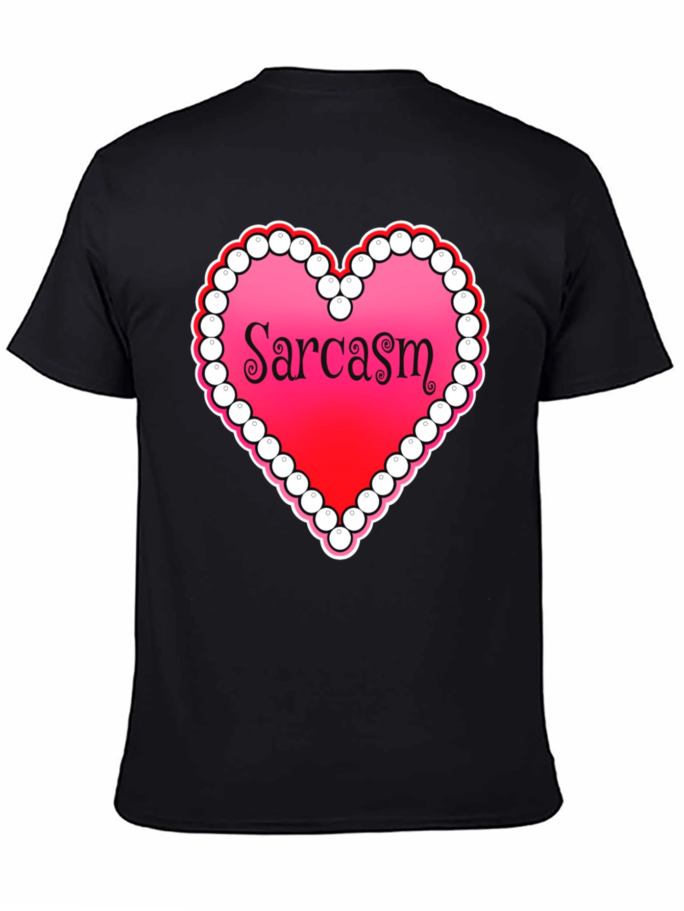 Sarcasm Heart Graphic Tee - Casual Statement Shirt